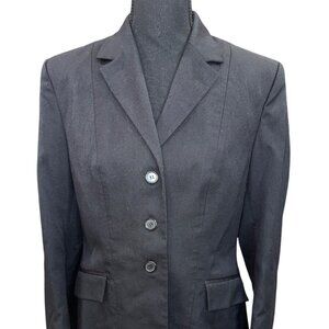 Triumph Black Riding Jacket Hunt Coat Equestrian Blazer Sz 12 Cotton Minimalist